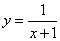 y=1/x+1